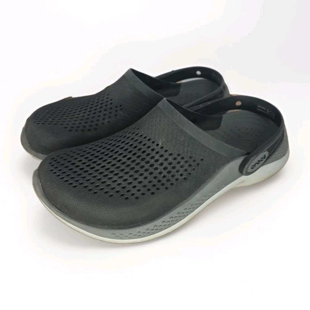 Crocs Shoes LiteRide 360 Clogs Slip On Water Shoes W9 M7 Gray Black